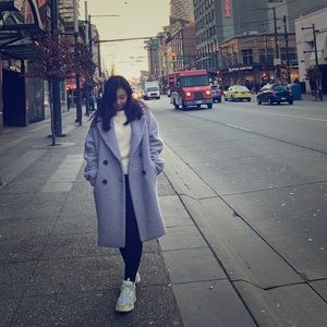 LILAC TEDDY OVERSIZE TOPSHOP COAT